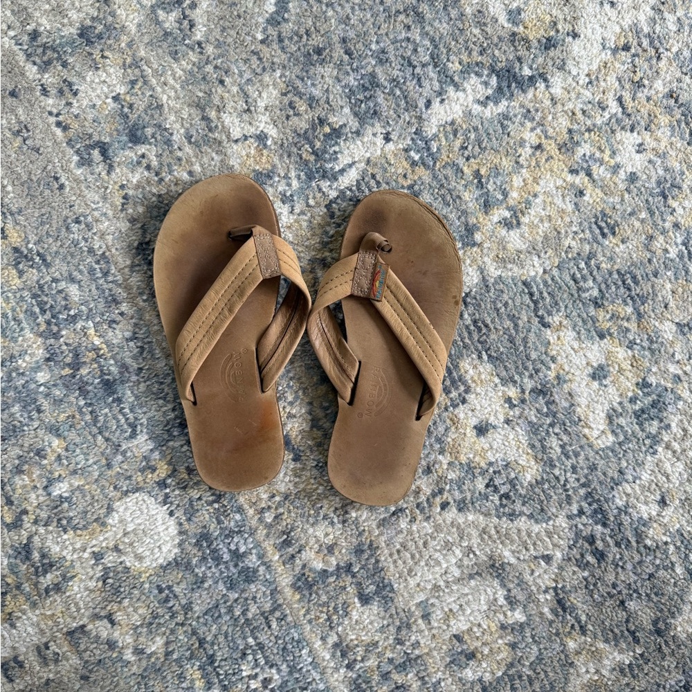 Rainbow flip flops, kids size 13/1